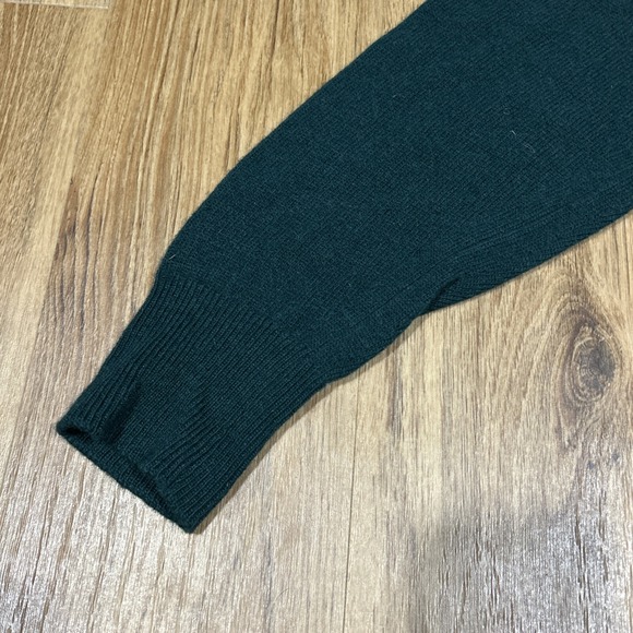 Men's Maban of Scotland 100% Pure Lambswool V Neck Sweater Green Medium - Picture 9 of 10